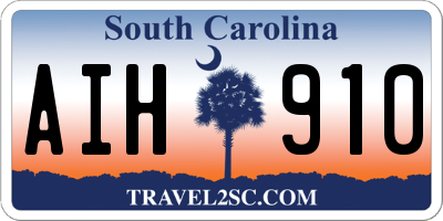 SC license plate AIH910