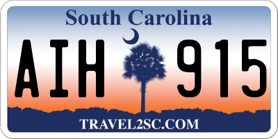 SC license plate AIH915