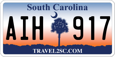SC license plate AIH917