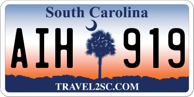 SC license plate AIH919