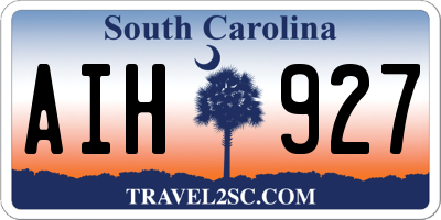 SC license plate AIH927