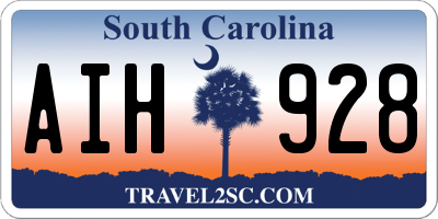 SC license plate AIH928