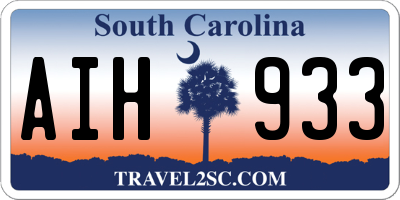 SC license plate AIH933