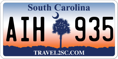 SC license plate AIH935
