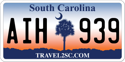 SC license plate AIH939
