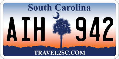 SC license plate AIH942