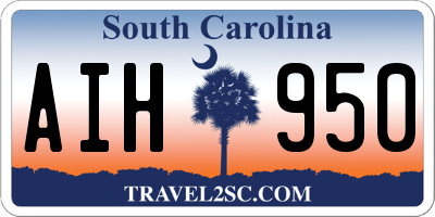 SC license plate AIH950