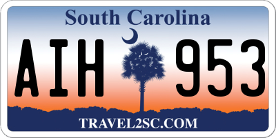 SC license plate AIH953