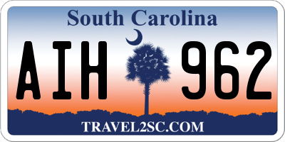 SC license plate AIH962