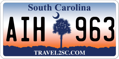 SC license plate AIH963