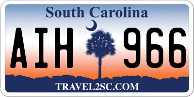 SC license plate AIH966