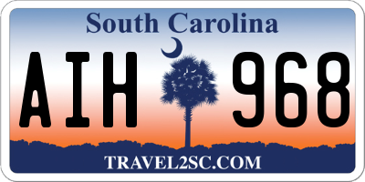 SC license plate AIH968