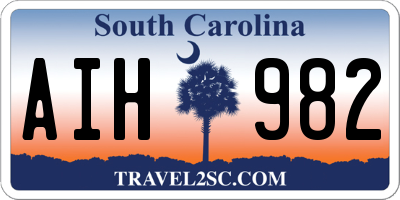 SC license plate AIH982