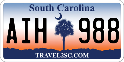 SC license plate AIH988
