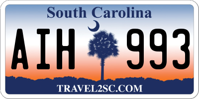 SC license plate AIH993