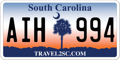 SC license plate AIH994