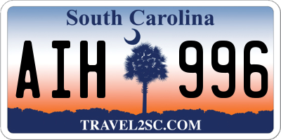 SC license plate AIH996