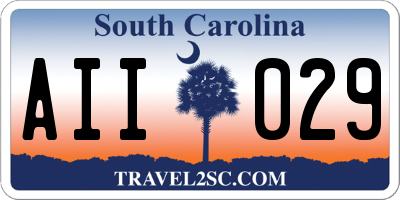SC license plate AII029