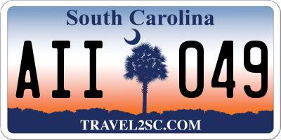 SC license plate AII049