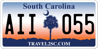 SC license plate AII055