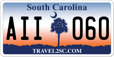 SC license plate AII060