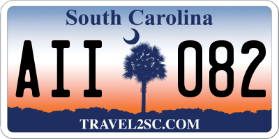 SC license plate AII082