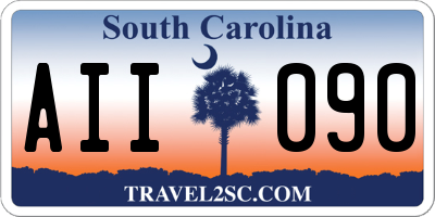SC license plate AII090