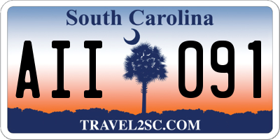 SC license plate AII091