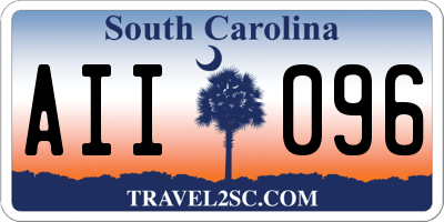 SC license plate AII096