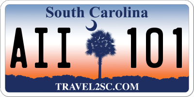 SC license plate AII101