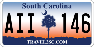 SC license plate AII146