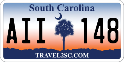 SC license plate AII148