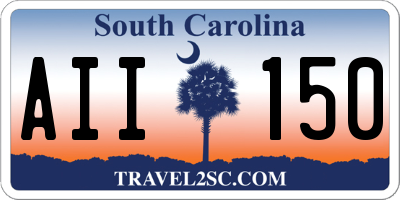 SC license plate AII150