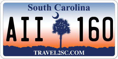 SC license plate AII160