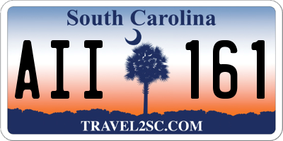 SC license plate AII161