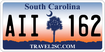 SC license plate AII162