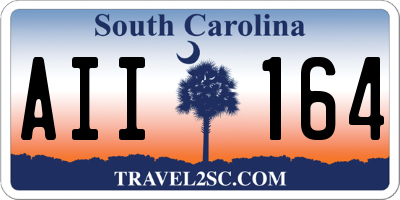 SC license plate AII164