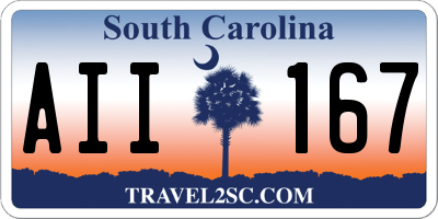 SC license plate AII167