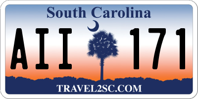 SC license plate AII171