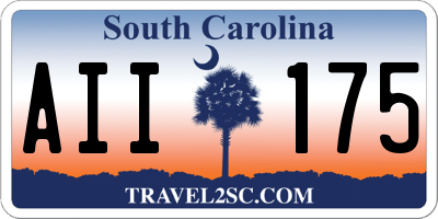 SC license plate AII175