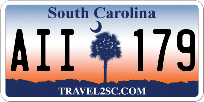 SC license plate AII179