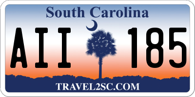 SC license plate AII185