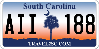 SC license plate AII188