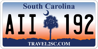 SC license plate AII192