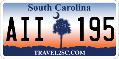 SC license plate AII195