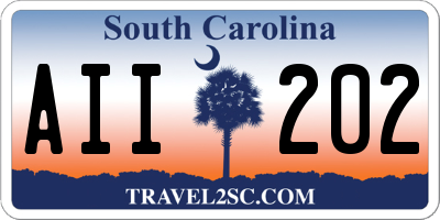 SC license plate AII202