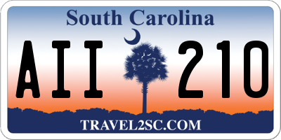 SC license plate AII210