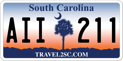 SC license plate AII211
