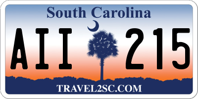 SC license plate AII215