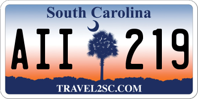 SC license plate AII219